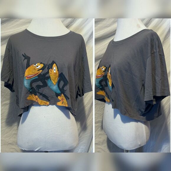 Heckle and Jeckle, Vintage, Cropped Short Sleeve Tee, OSFM - Picture 3 of 16